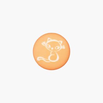 Polyester knoop Kat 12mm oranje UNION KNOPF 452866.012.042