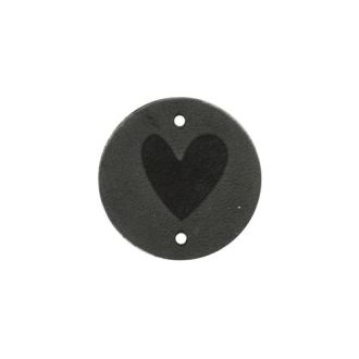Ronde hart leren label L30mm x B30mm van Restyle 013.10215