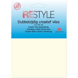 Dubbelzijdig creatief vlies 12 x 45 cm opstrijkbaar van RESTYLE 015.79167