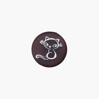 Polyester knoop Kat 15mm zwart UNION KNOPF 452866.080