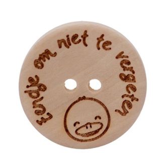 Houten knoop Eendje om niet te vergeten 25mm, 3stk van DURABLE 020.1124 