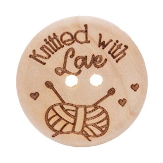 Houten Knoop Knitted with love 25mm, 3 stk van DURABLE 020.1127