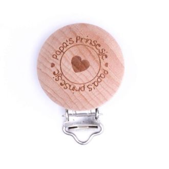 Houten speenclips Papa's princesje 30mm van DURABLE 020.1144