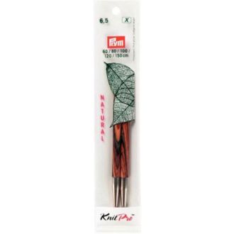 Breinaaldenpunten lang wisselbaar 6,5mm Natural Knit Pro van PRYM 022.223329