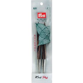 Breinaaldenpunten lang wisselbaar 8mm Natural Knit Pro van PRYM 022.223331