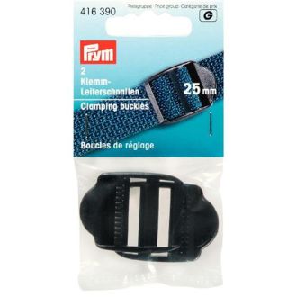 Regelbare klemgespen KST 25 mm zwart van PRYM 022.416390