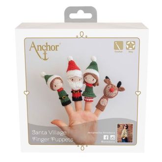 Kerstdorp vingerpoppetjes haakset van ANCHOR 058.A28C00809063