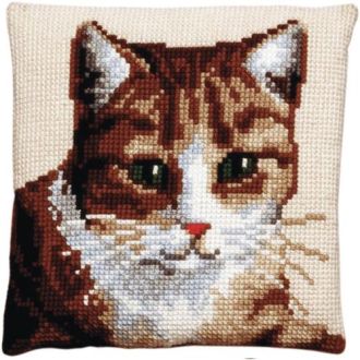Poes voorbedruk kussen borduurpakket van PAKO 076.003098