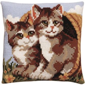 Twee katjes voorbedrukt kussenpakket van Pako 076.003194