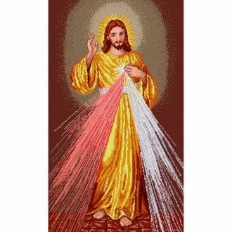 Jesus kruissteek bedrukt borduur gobelin 50x85cm van ORCHIDEA 089.1713T
