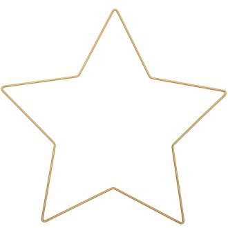 Metalen ster frame 30x28.5cm goud RICO 38006.60.15