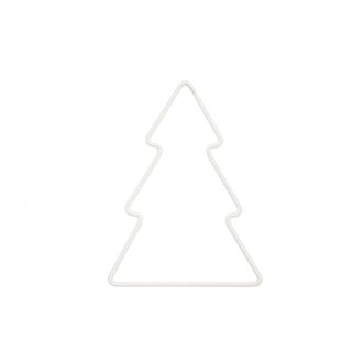 Metalen kerstboom frame 9x12cm wit RICO 38006.60.15
