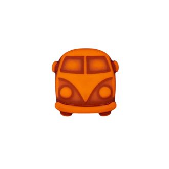 Polyester knoop op steeltje Bulli 18mm oranje UNION KNOPF 452864.042