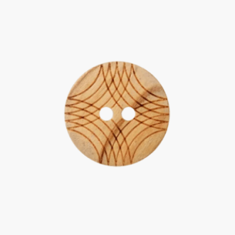 Houten knoop met lijnenprint van UNION KNOPF 453888 kleur 181