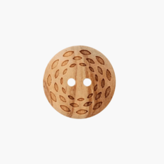 Houten knoop met lijnenprint van UNION KNOPF 453888 kleur 183