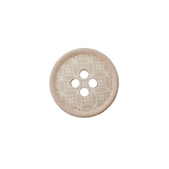 Polyester knoop met 4 gaten 18mm beige UNION KNOPF 453919.016