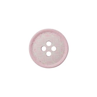 Polyester knoop met 4 gaten 18mm roze UNION KNOPF 453919.046-