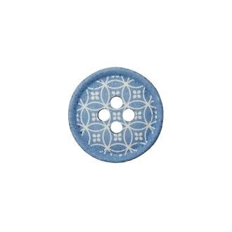 Polyester knoop met 4 gaten 18mm licht blauw UNION KNOPF 453919.064