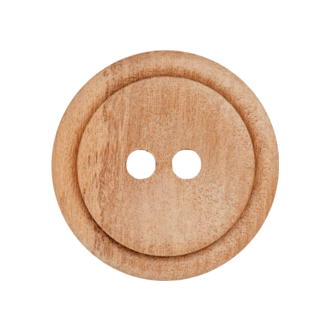 Houten knoop met randje van UNION KNOPF 46306