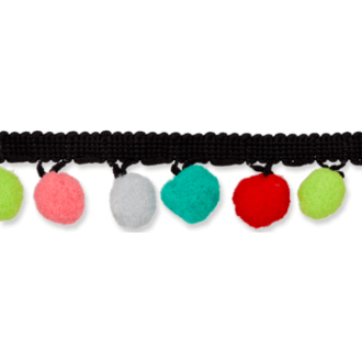 Balletjesband multi colour 30mm van UNION KNOPF 5188