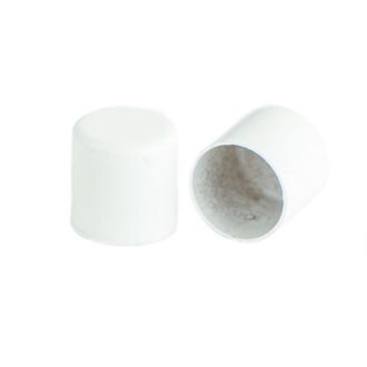 Metalen eindkap Melk Wit 6mm MT014988