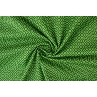 Geometrische ruit poplin groen 100% katoen WOUTERS 124-1