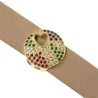 Rainbow schuiver hartje 10x2mm van DB FG220