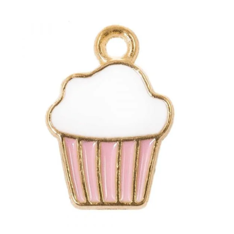 Enamel cupcake bedel 16 x 11 x 2 mm van DB M010
