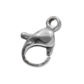 Karabijn sloten 18mm stainless steel antiek zilver 10 stuks van DB Y103