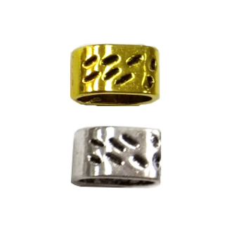 Schuifkraal ovaal met streepjes 12mm 