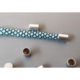 Metalen koordeinde zilverkleurig 4mm en 8mm D014