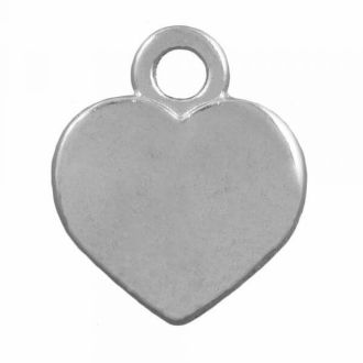 Hartje bedel antiek zilver 12x10mm van DREAMBEADS M1856