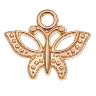 Vlinder bedel goud 19x15mm van DREAMBEADS M1818