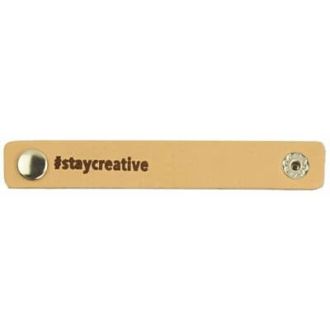 Leren labels met drukknoop Stay Creative 10,5 x 1 cm 2 stuks van DURABLE 020.1204
