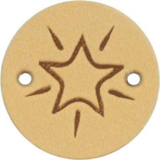 Leren labels ster 2cm 2 stuks van DURABLE 020.1238