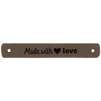 Leren labels Made with Love 7 x 1 cm 2 stuks van DURABLE 020.1181
