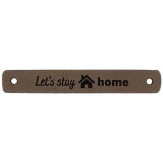 Leren labels Let's stay home 7 x 1 cm 2 stuks van DURABLE 020.1191