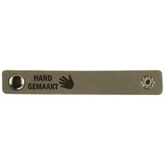 Leren labels met drukknoop Handgemaakt 10,5 x 1 cm 2 stuks van DURABLE 020.1195