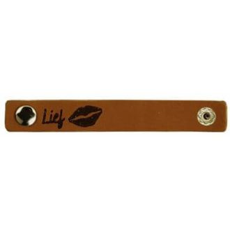 Leren labels met drukknoop Lief 10,5 x 1 cm 2 stuks van DURABLE 020.1201