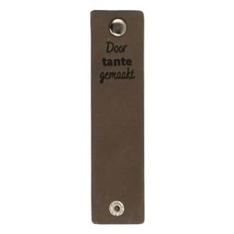 Leren labels met drukknoop Door Tante Gemaakt 12x3cm 2 stuks van DURABLE 020.1214