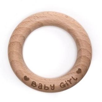Houten bijtring Baby Girl 7x7cm van DURABLE 020.1015