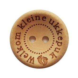 Houten knopen Welkom Kleine Ukkepuk 25mm 3stuks van DURABLE 020.1046