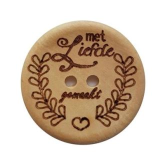 Houten knopen Met liefde gemaakt 30mm 2stuks van DURABLE 020.1047