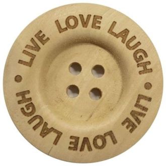 Houten knopen Live Love Laugh 40mm 2stuks van DURABLE 020.1035