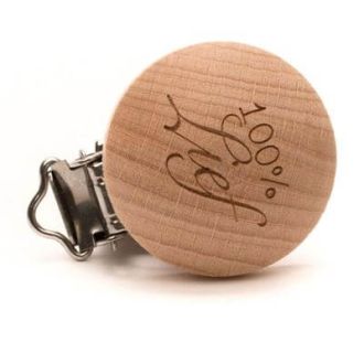 Houten speenclips 100% lief 30mm 2 stuks van DURABLE 020.1054