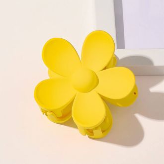 Geel bloem polyester haarklem