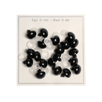 Veiligheidsoogjes 18mm zwart 10paar van GO HANDMADE 17166