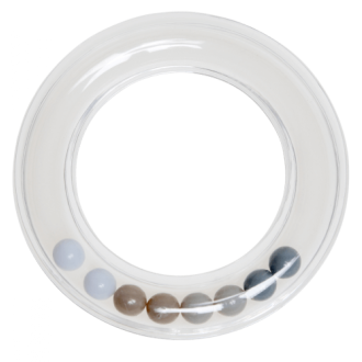 Ring rammelaar grijs 63mm van GO HANDMADE 22071