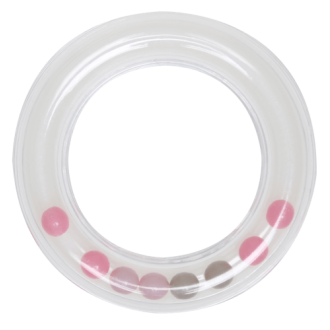 Ring rammelaar 80mm roze van GO HANDMADE 22046
