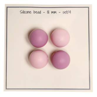 Siliconen kralen roze 18mm van GO HANDMADE 19022